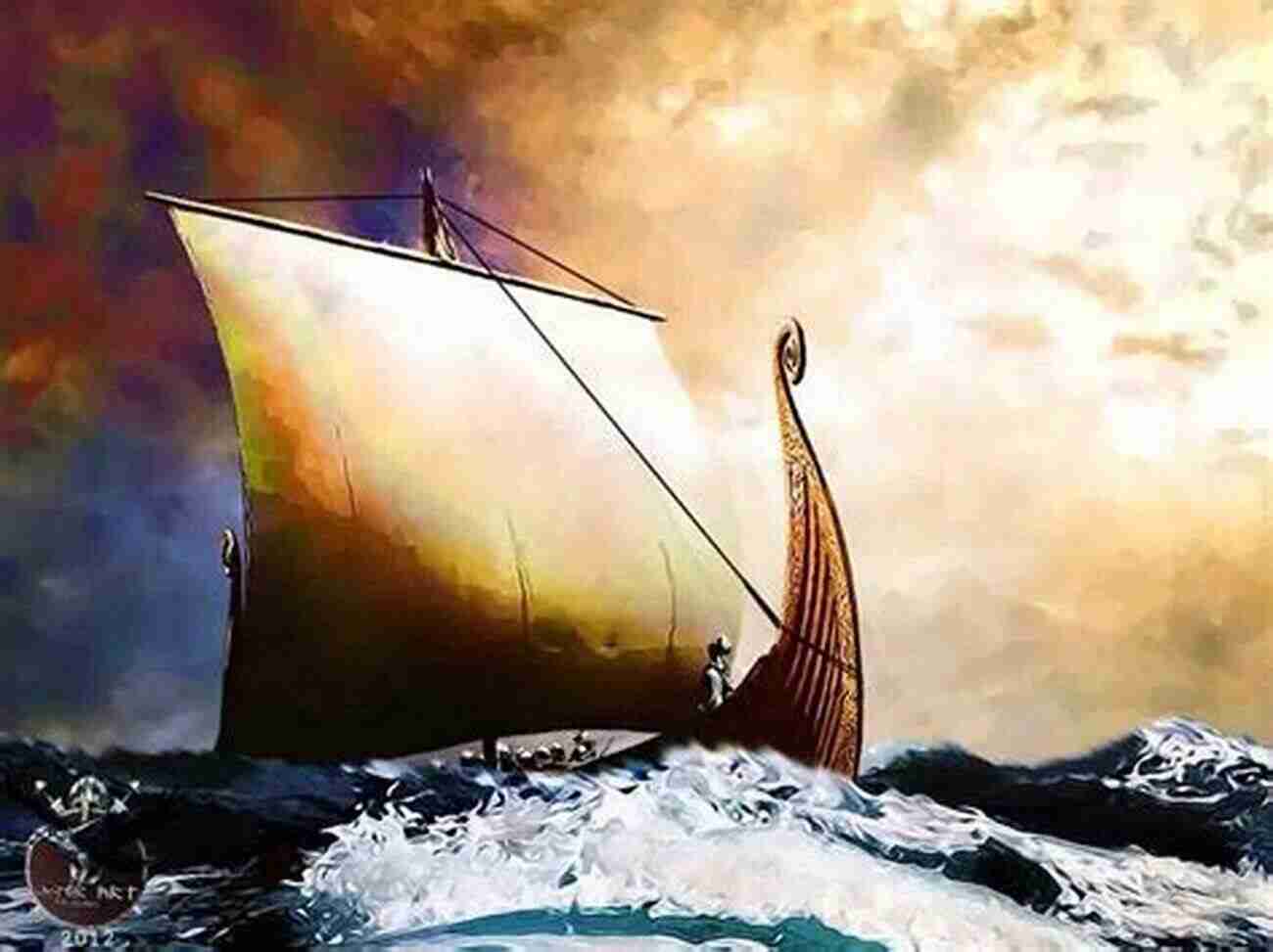 A Viking Ship Sailing Amidst Rough Seas You Wouldn T Want To Be A Viking Explorer (You Wouldn T Want To Be)