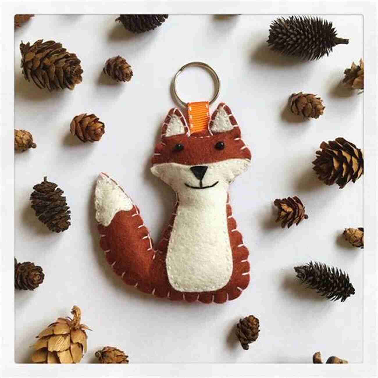 A Picture Of A Handmade Needle Felted Fox Keychain Needle Felting Projects And Guide: Needle Felting Tutorials For Beginners