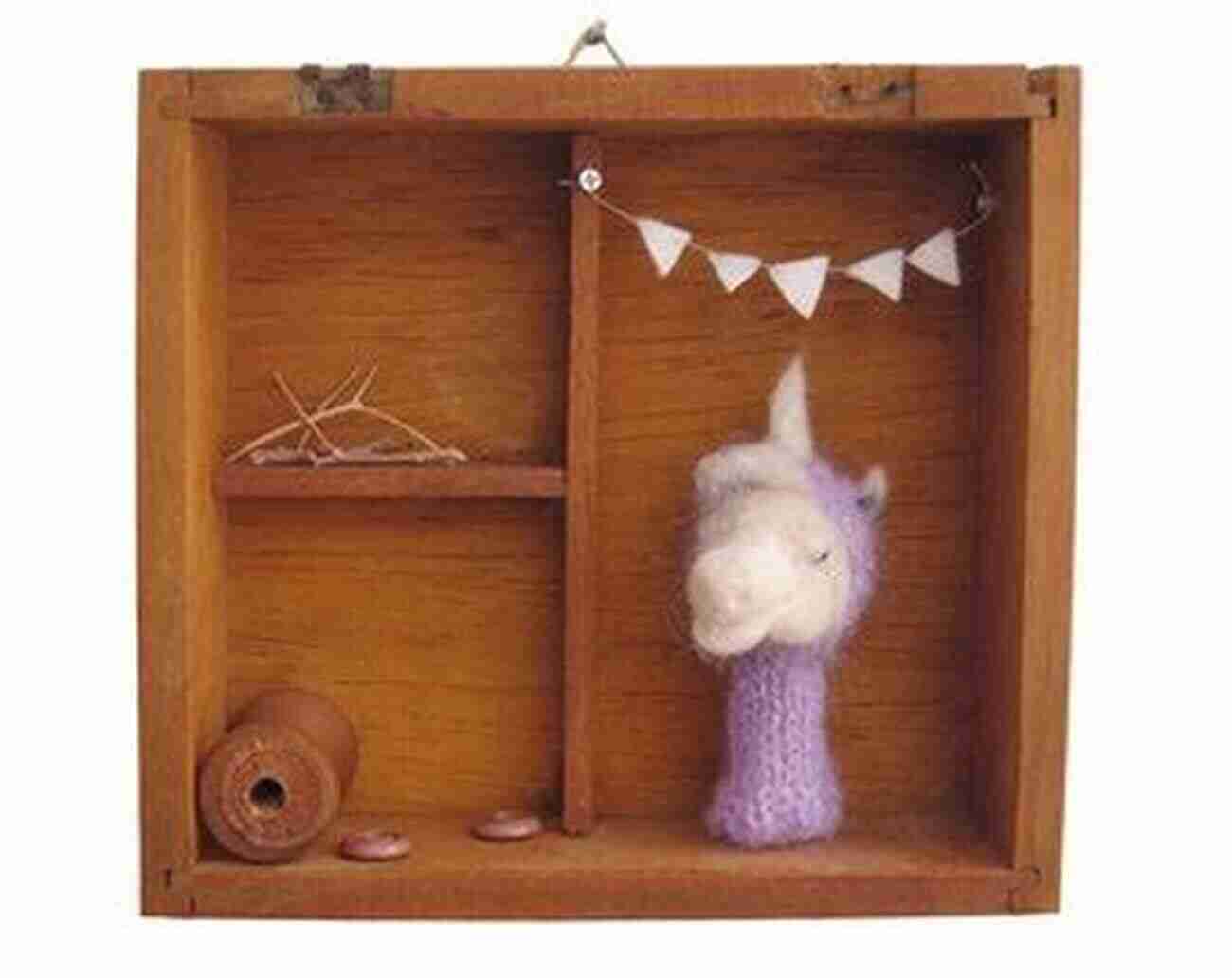 A Picture Of A Needle Felted Finger Puppet Depicting A Unicorn Needle Felting Projects And Guide: Needle Felting Tutorials For Beginners