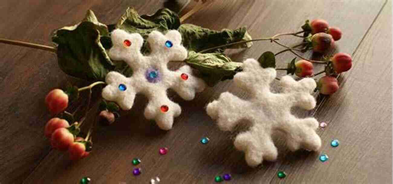 A Picture Of A Needle Felted Snowflake Ornament Needle Felting Projects And Guide: Needle Felting Tutorials For Beginners