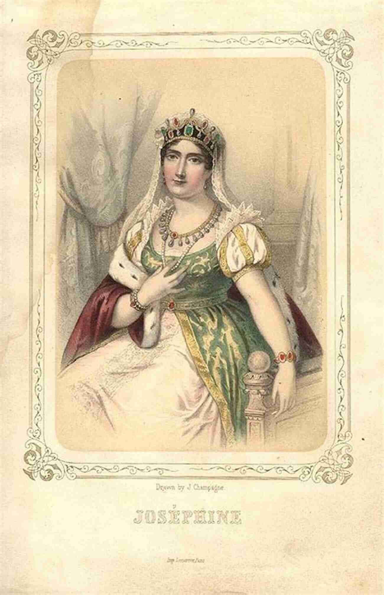 A Stunning Sketch Of Josephine, Empress Of The French, Showcasing Her Grace And Beauty Through Intricate Details In Her Attire And Captivating Gaze. The Life Of Napoleon Bonaparte (Illustrated): With A Sketch Of Josephine Empress Of The French