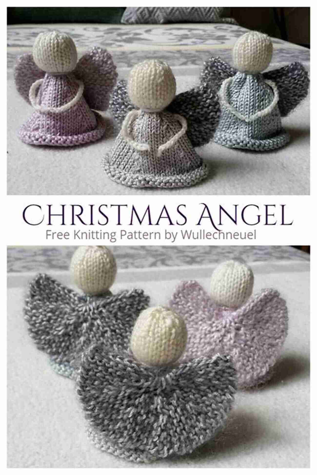 Angel Ornament Knit Pattern Set Christmas Ornaments Knit Pattern Set