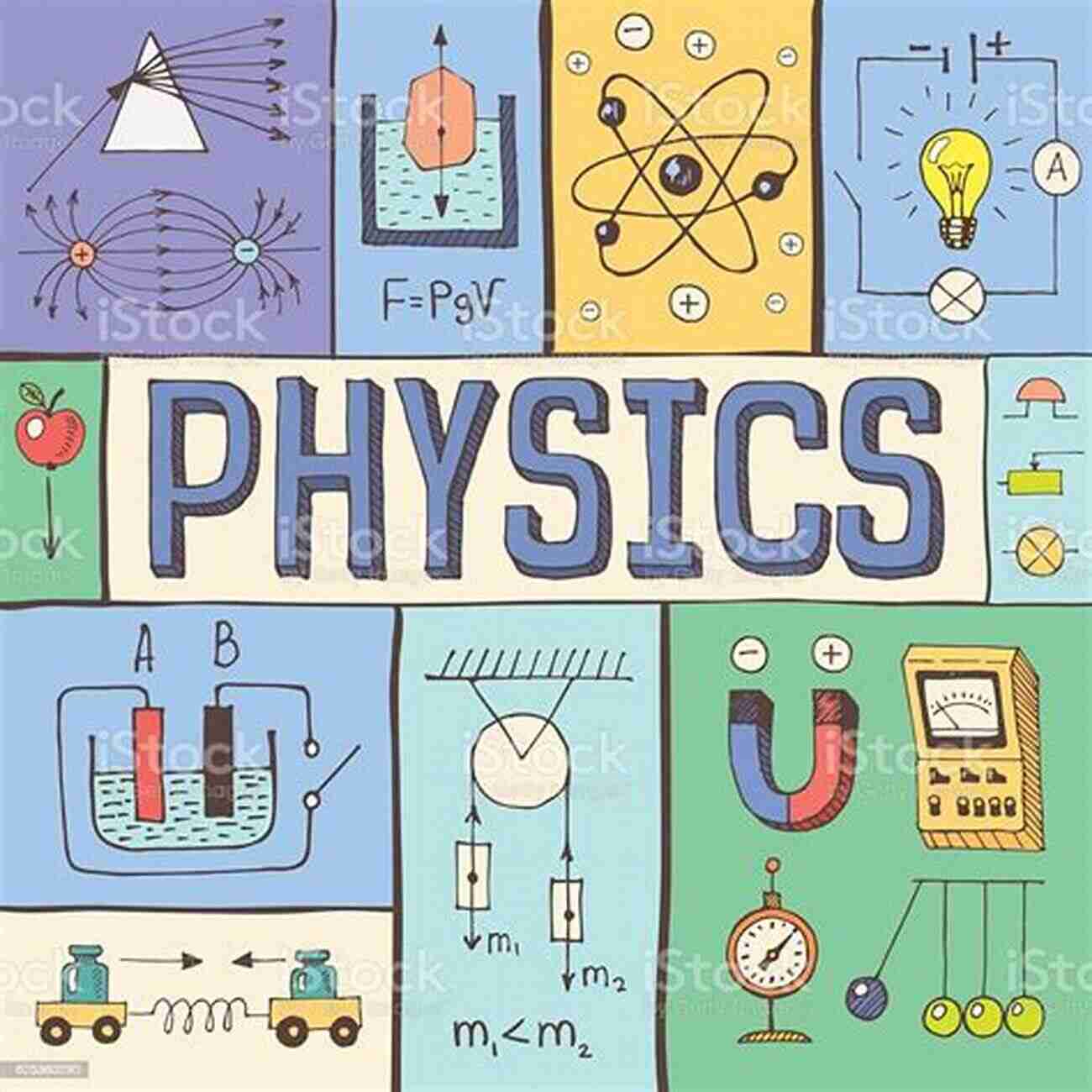 Cartoon Illustration Of Physics Concepts Quirky Quarks: A Cartoon Guide To The Fascinating Realm Of Physics