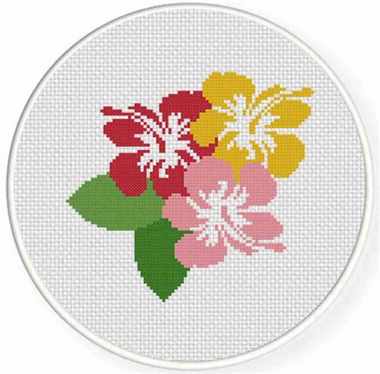 Closeup Of Hibiscus Cross Stitch Pattern Morgane Peyrot Hibiscus 2 Cross Stitch Pattern Morgane Peyrot