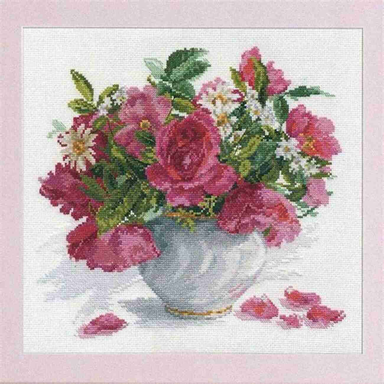 Elegant Floral Counted Cross Stitch Pattern With Blooming Roses And Daisies Counted Cross Stitch Pattern: Watercolor Dog #32 Dalmatian: 183 Watercolor Dog Cross Stitch