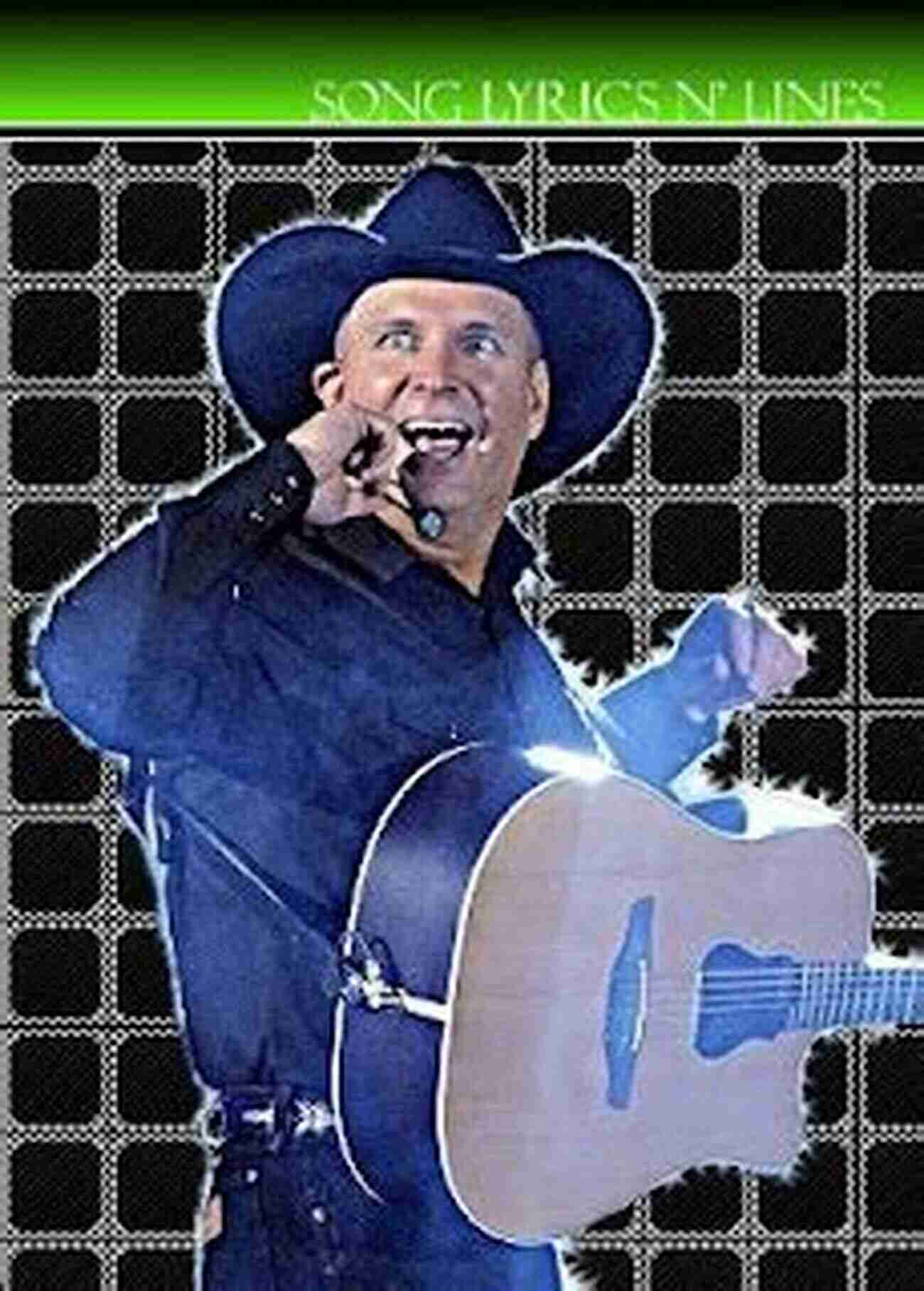 Garth Brooks Performing Friends In Low Places Illustration By DaveMusicArt Country Classics For Easy Guitar: Easy Guitar With Notes Tab