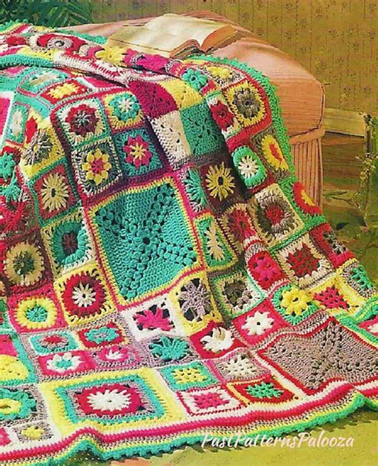 Granny Square Patchwork Afghan Crocheted Afghans: 25 Throws Wraps And Blankets To Crochet