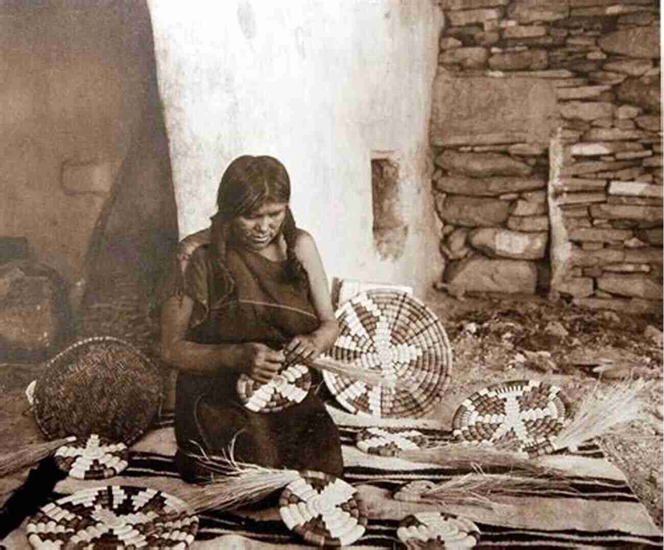 Hopi Woman Weaving A Basket, A Timeless Craft Hopi Basket Weaving: Artistry In Natural Fibers