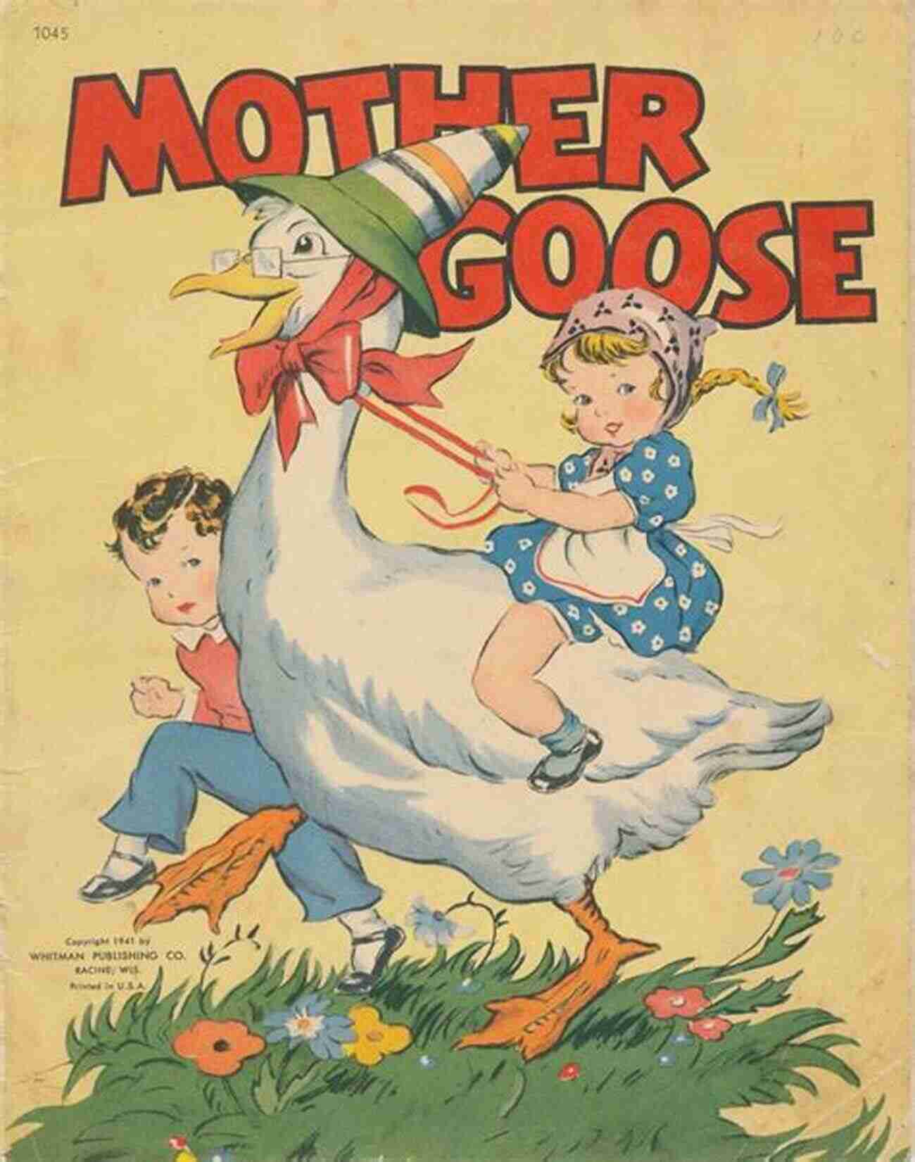 Illustration Of Mother Goose With Children Favorite Nursery Rhymes From Mother Goose