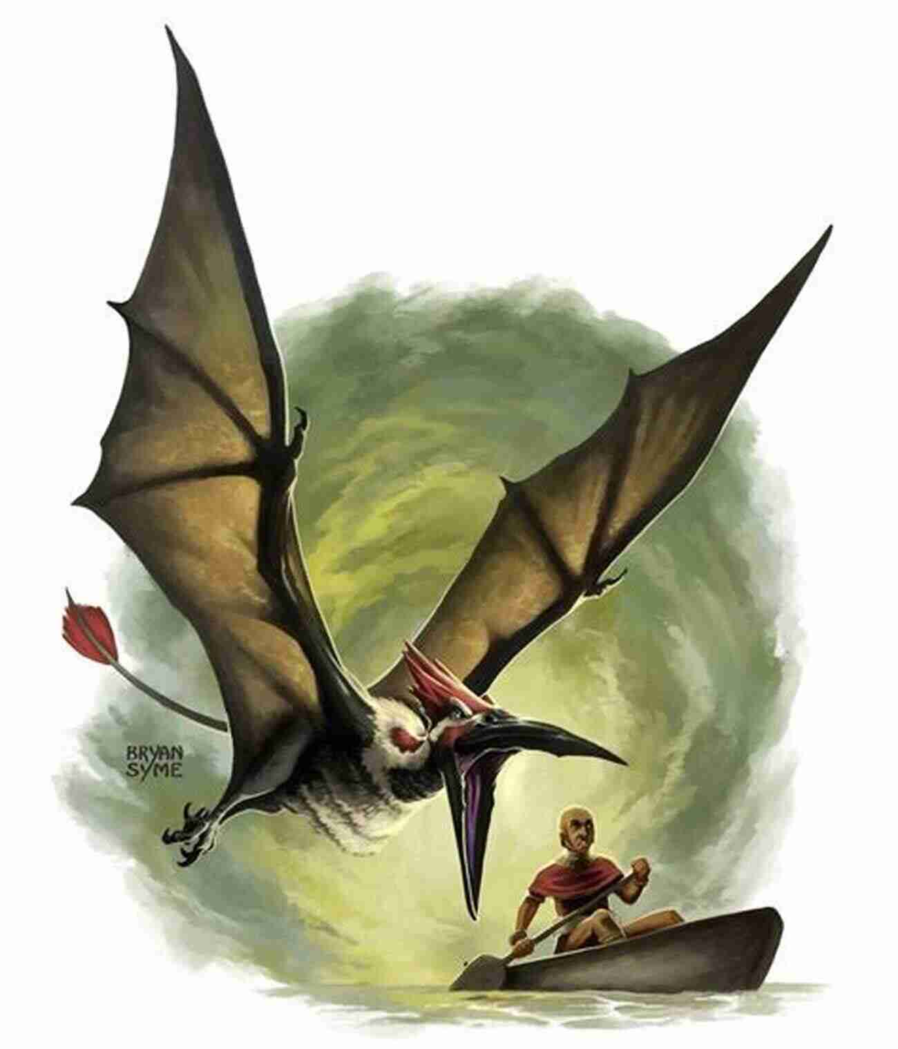 Illustration Of A Kongamato Reports Of Giant Winged Creatures: Cryptid Collection