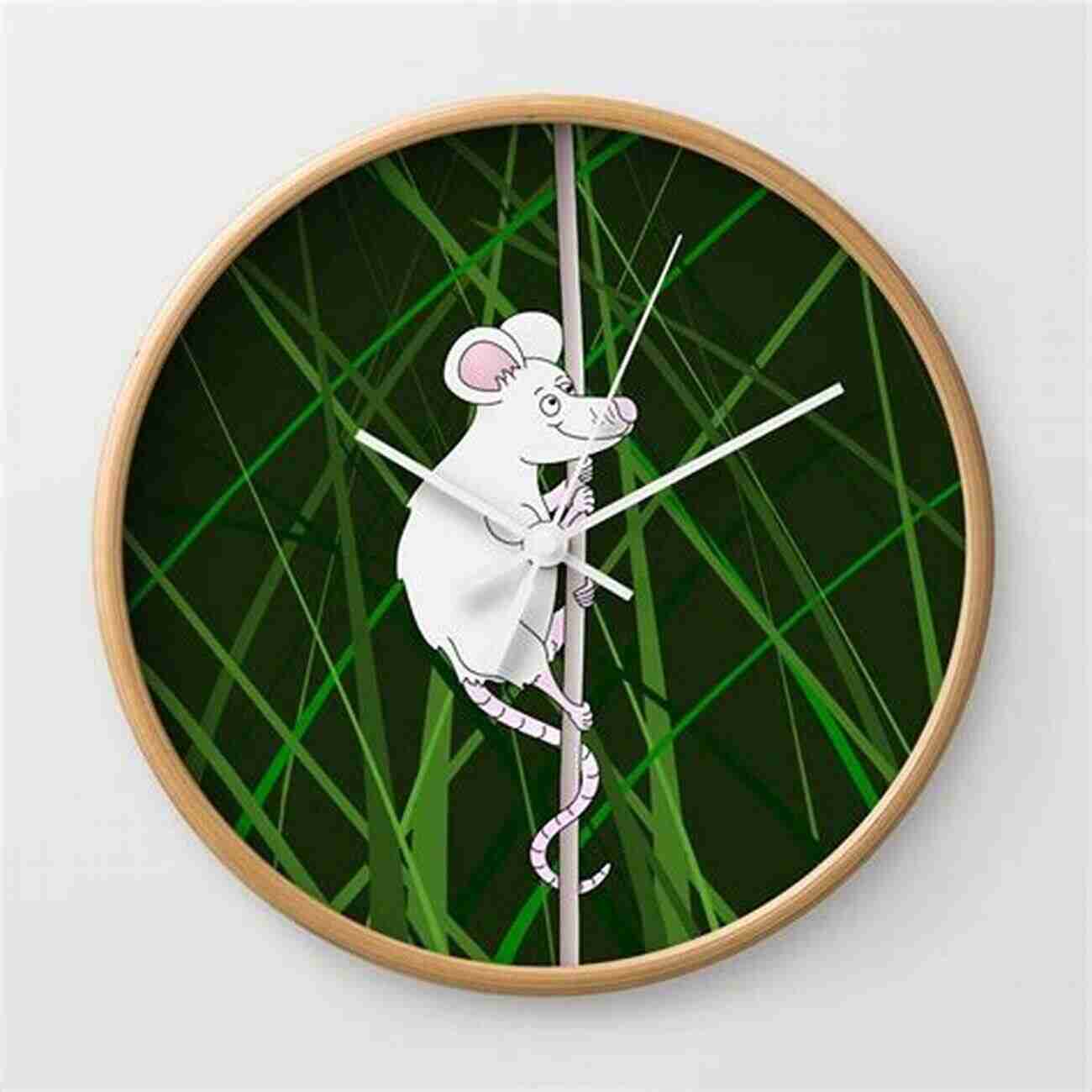 Illustration Of A Mouse Climbing A Clock Favorite Nursery Rhymes From Mother Goose