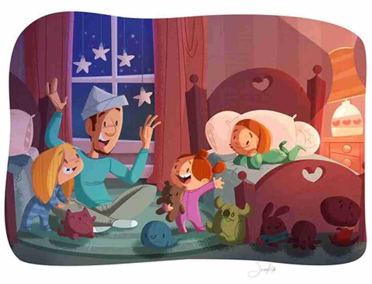 Illustration Of Children In Bed, Waiting For A Bedtime Story Keeping A Monster Out: A Fun Rhyming Bedtime Story For Young Children Ages 2 7 Years Old