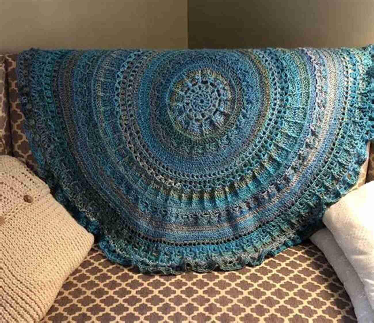 Mandala Afghan As A Home Decoration Mandala Afghans To Crochet: Fabulous Crochet Patterns For Mandala Afghans: Colorful And Fun Mandala Afghans Crochet Patterns