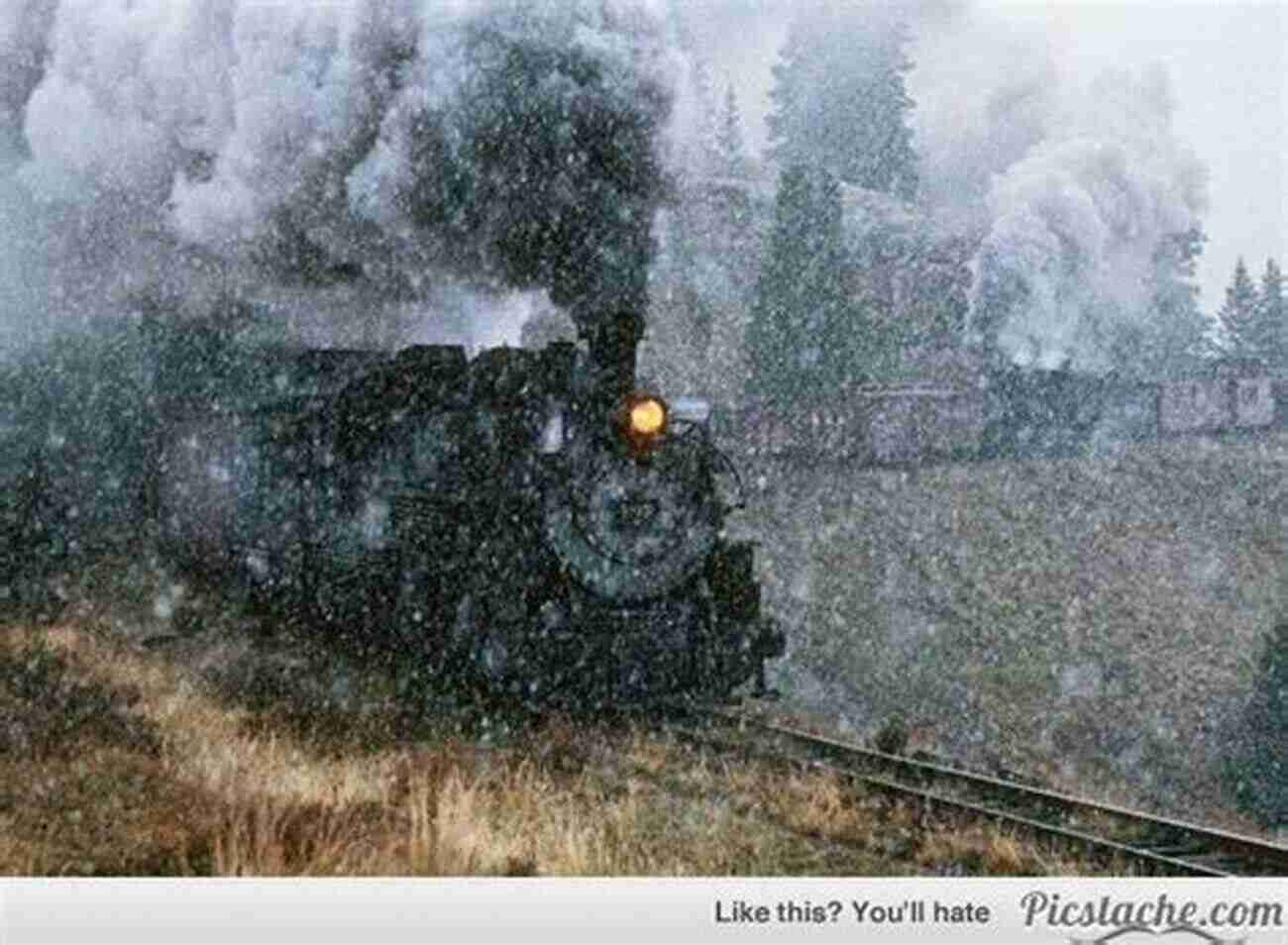 Mike Danneman Braving The Winter Landscape While Operating A Locomotive In The Mountains Winter Railroading Mike Danneman