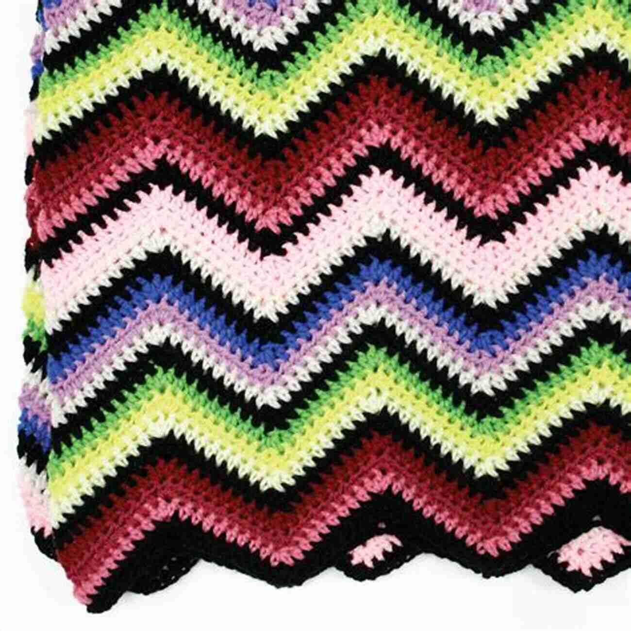 Rainbow Ripple Afghan Crocheted Afghans: 25 Throws Wraps And Blankets To Crochet