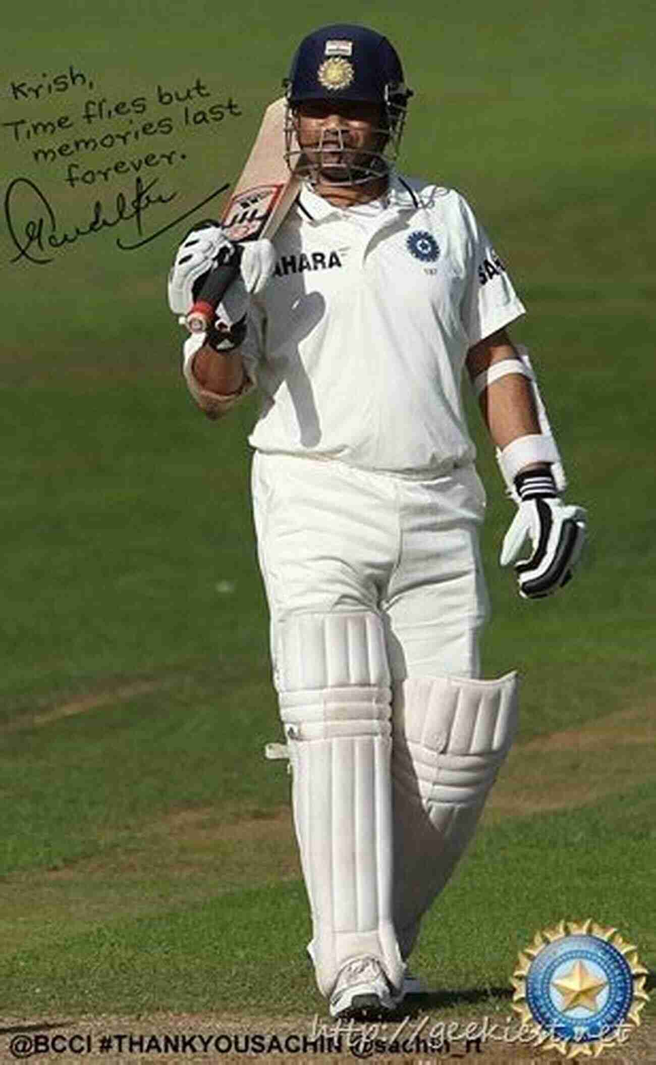 Sachin Tendulkar's Autographed Cricket Bat From 1998 Sharjah Cup Sachin Tendulkar LEGENDARY MEMORABILIA