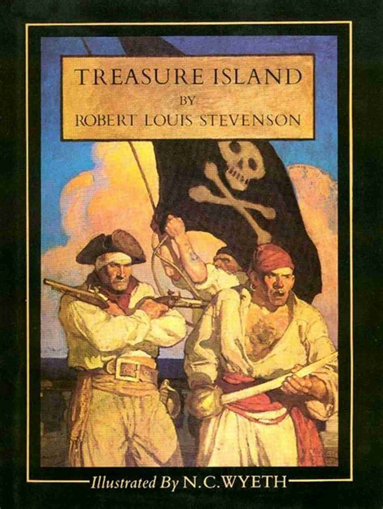 Treasure Island Cover Illustration By N.C. Wyeth The Complete Works Of Robert Louis Stevenson